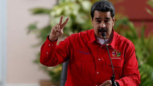 FILE PHOTO: Venezuela's President Nicolas Maduro speaks at a meeting of the Sao Paulo Forum in Caracas, Venezuela, July 28, 2019. REUTERS/Manaure Quintero/File Photo

