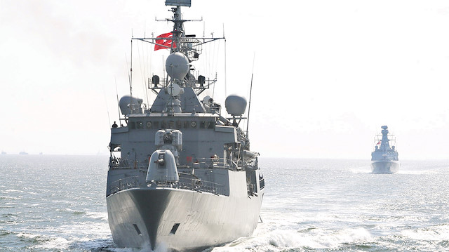 Türkiye’nin Akdeniz Kalkanı Harekâtı kapsamında bölgede çok sayıda savaş gemisi bulunuyor.