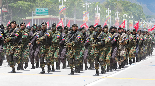 File photo: Venezuelan soldiers take part in a military parade