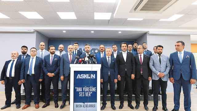 ASKON Başkanı Orhan Aydın mikrofonlara konuştu.