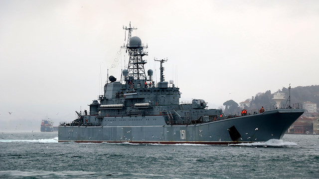 151 Borda numaralı 'Azov' adlı Rus savaş gemisi.