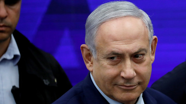 Israeli Prime Minister Benjamin Netanyahu looks on after delivering a statement in Ramat Gan, near Tel Aviv, Israel September 10, 2019. REUTERS/Amir Cohen


