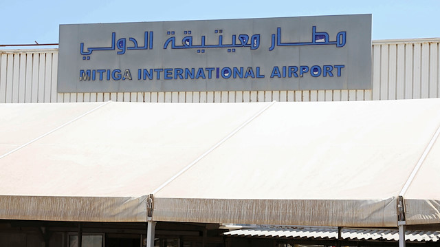 Libyan passengers wait at Mitiga airport in Tripoli, Libya