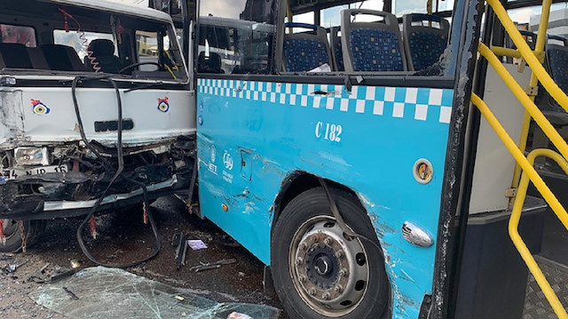 تسعة جرحى بعد تصادم شاحنة بحافلة في اسطنبول