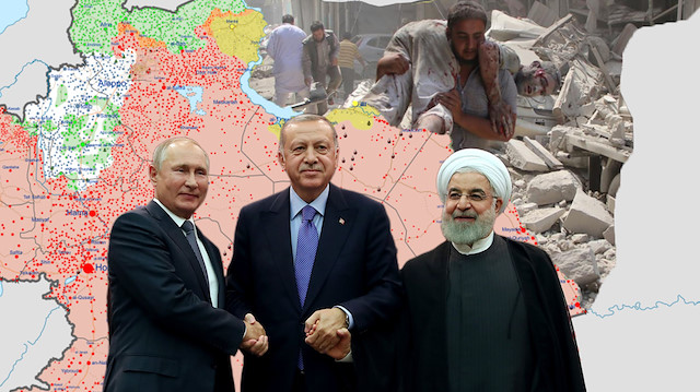 Ankara'da düzenlenen Suriye zirvesinde 3 lider bir araya gelmişti.