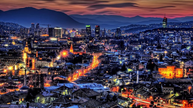 Bosnia and Herzegovina's capital Sarajevo view