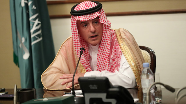 Saudi Arabia's Foreign Minister Adel al-Jubeir speaks at a briefing with reporters in London, Britain June 20, 2019. REUTERS/Simon Dawson


