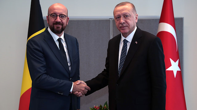 Belçika Başbakanı Charles Michel - Cumhurbaşkanı Recep Tayyip Erdoğan