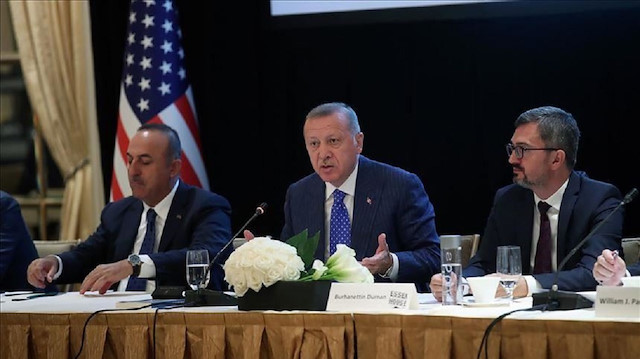 أردوغان يلتقي ممثلي الجالية الإسلامية في أمريكا