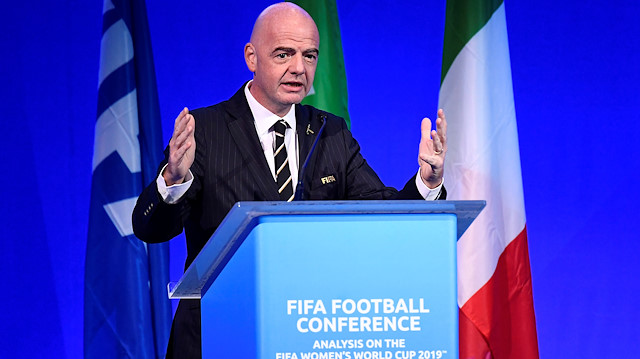 Soccer Football - FIFA Football Conference - Milan, Italy - September 22, 2019 FIFA President Gianni Infantino during the conference REUTERS/Flavio Lo Scalzo

