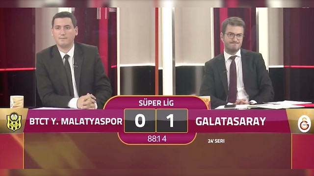Yeni Malatyaspor'un golü GS TV spikerlerini adeta şok etti. 
