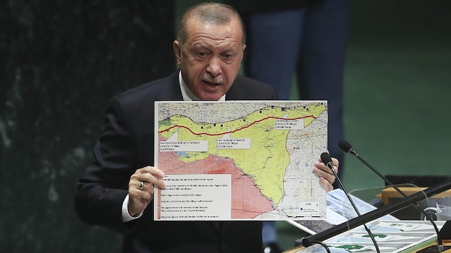 Cumhurbaşkanı Recep Tayyip Erdoğan, 3 milyon Suriyeli için güvenli bölge önerdi.
