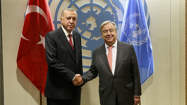 Turkish President Recep Tayyip Erdoğan & UN Secretary General Antonio Guterres 