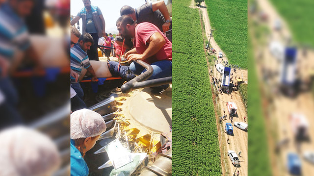 Tarım işçisi Erdoğan Köklü, tarlada ameliyat edildi.