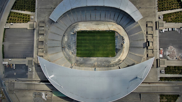 Atatürk Olimpiyat Stadyumu'nun drone ile çekilmiş görüntüsü.
