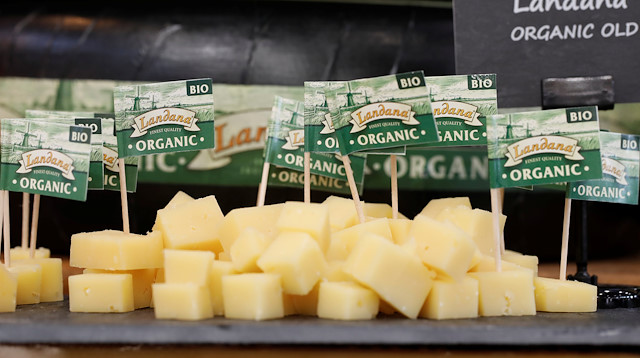 File photo: Dutch cheeses manufactured by Landana are seen at the SIAL food exhibition 