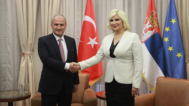 Turkish Transport and Infrastructure Minister Turhan in Serbia

