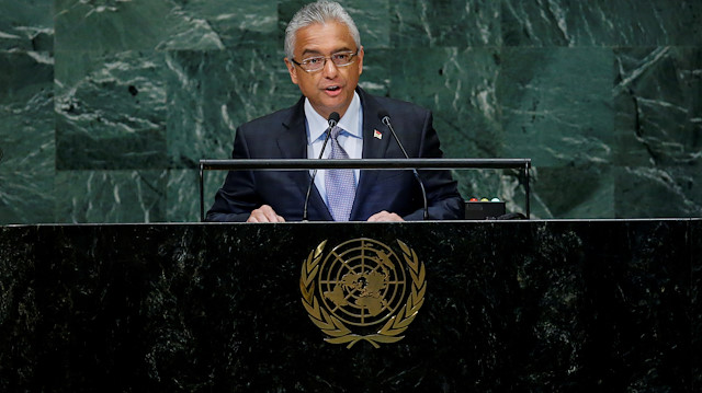 FILE PHOTO: Mauritius Prime Minister Pravind Kumar Jugnauth addresses the 73rd session of the United Nations General Assembly at U.N. headquarters in New York, U.S., September 28, 2018. REUTERS/Eduardo Munoz/File Photo


