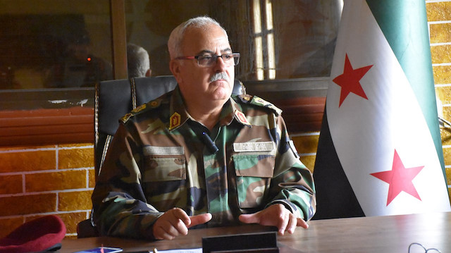 Syrian Interim Government's Minister of Defense and the Chief of Staff, Major General Salim Idris