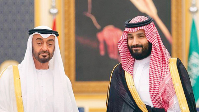 BAE Veliaht Prensi Muhammed bin Zayed ve  Suudi Veliaht Prensi Muhammed bin Selman