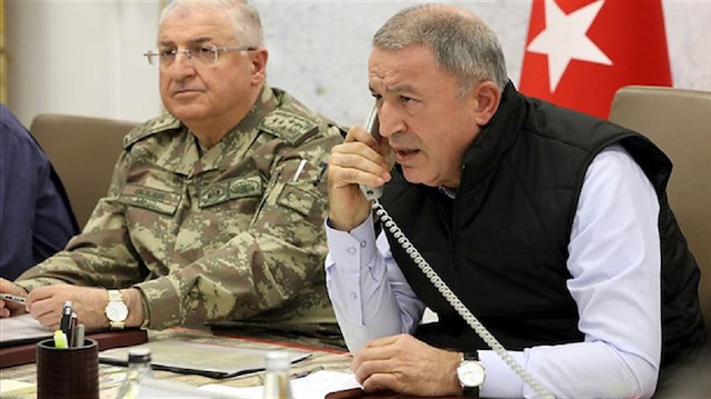 Milli Savunma Bakanı Hulusi Akar ve Genelkurmay Başkanı Yaşar Güler 