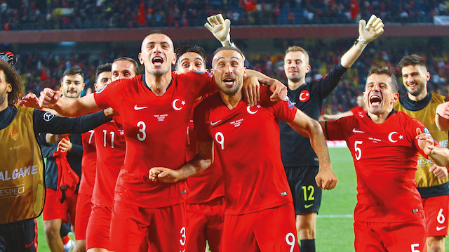 A Milli Futbol Takımı gol sevinci