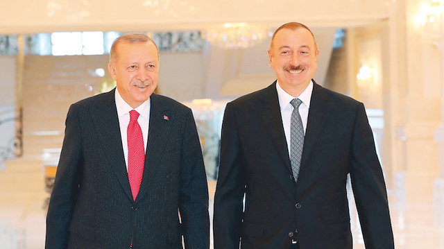 Erdoğan, Azerbaycan Cumhurbaşkanı İlham Aliyev ile görüştü.