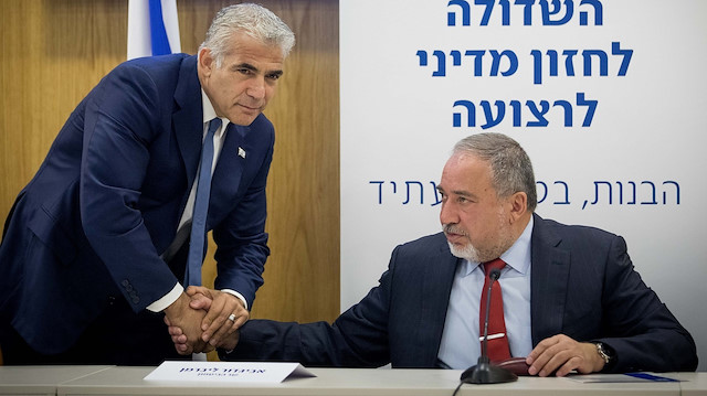 Yair Lapid ve Avigdor Liberman.