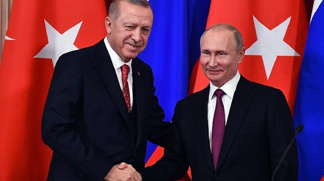FILE PHOTO: Turkish President Recep Tayyip Erdogan and Russian President Vladimir Putin