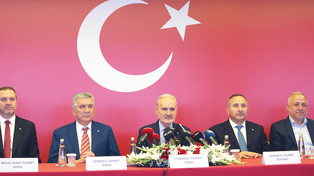 İstanbul'daki iş insanlarının ortak açıklamasını İTO Başkanı Şekib Avdagiç okudu.