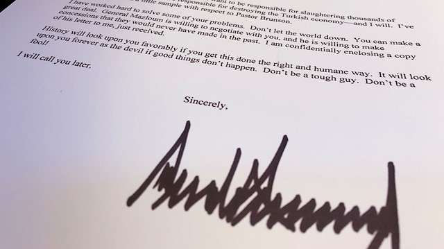 An October 9 letter from U.S. President Donald Trump to Turkey's President Tayyip Erdogan 