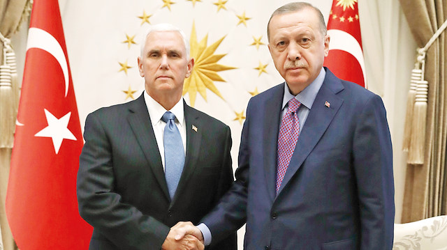 Cumhurbaşkanı Erdoğan ve ABD Başkanı Yardımcısı Mike Pence