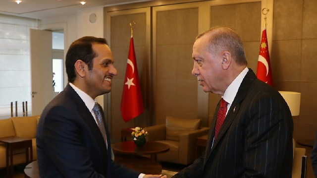 أردوغان يجتمع مع وزير خارجية قطر في إسطنبول