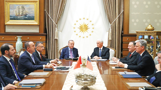 Erdoğan ve Pence'nin başkanlığında yürütülen heyetler arası görüşme