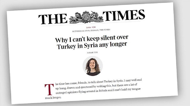 İngiliz The Times gazetesi yazarı Sara Tor'un yazısı.