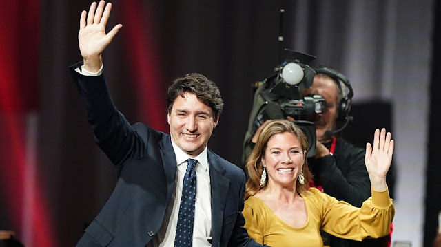 Liberal lider ve Kanada Başbakanı Justin Trudeau ve karısı Sophie Gregoire Trudeau.