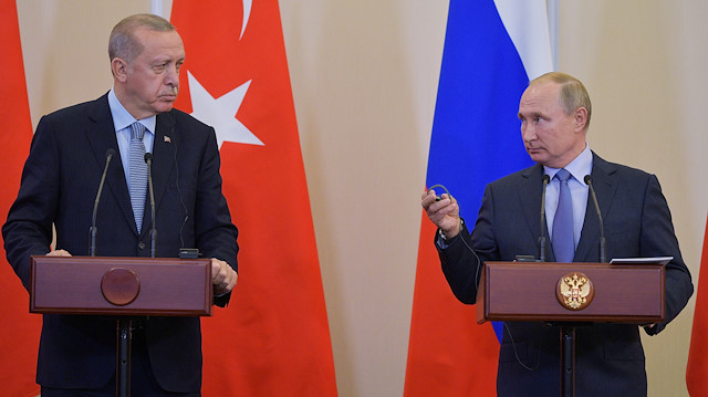 Russian President Vladimir Putin and Turkish President Tayyip Erdoğan 