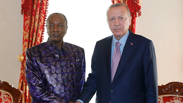 Cumhurbaşkanı Erdoğan  Gine Cumhurbaşkanı Alpha Condé ile görüştü.