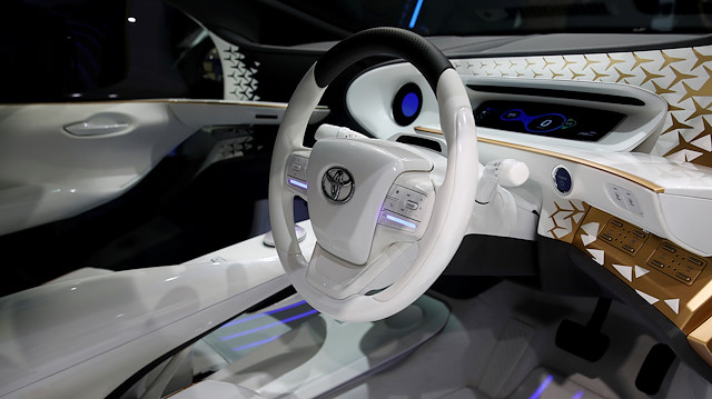 File photo: The interior of Toyota's electric LQ Concept car is pictured at the Tokyo Motor Show, in Tokyo