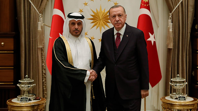 Katar Başbakanı El-Sani-Cumhurbaşkanı Erdoğan