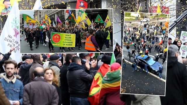 PKK/YPG sempatizanları Avrupa sokaklarını terörize ediyor.