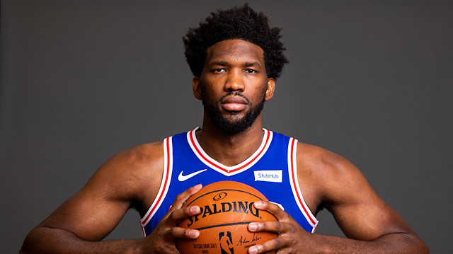 File photo: Sep 30, 2019; Philadelphia, PA, USA; Philadelphia 76ers center Joel Embiid (21) poses for a photo during media day at the Philadelphia 76ers Training Complex