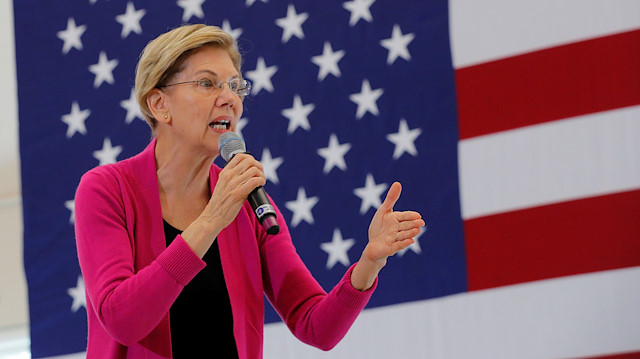 Democratic 2020 US presidential candidate and US Senator Elizabeth Warren