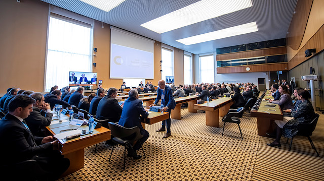 File photo: A general view during the meeting of the Syrian Constitutional Committee at the United Nations headquarters in Geneva, Switzerland 