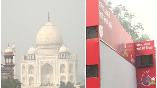 Tac Mahal girişine hava filtresi eklendi.