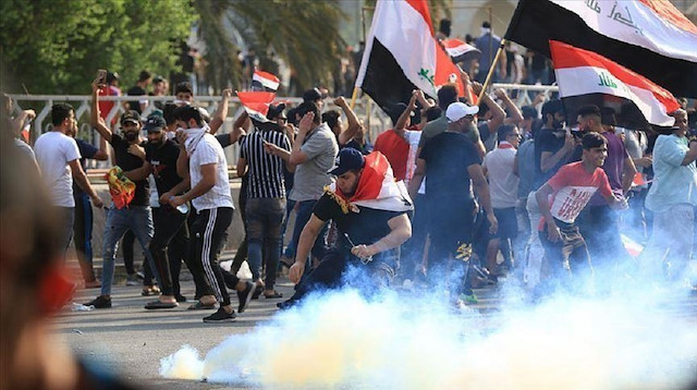 Anti-government demonstrations in Iraq.