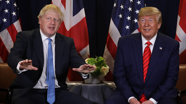 File photo: British Prime Minister Boris Johnson speaks during a bilateral meeting with U.S. President Donald Trump on the sidelines of the annual United Nations General Assembly in New York City, New York, U.S., September 24, 2019. 
