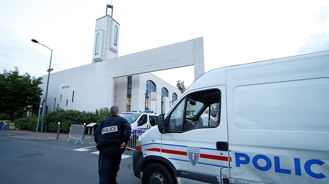 File photo: Police secure a mosque in Creteil near Paris