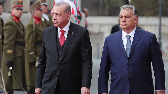 Cumhurbaşkanı Erdoğan ve Macaristan Başbakanı Victor Orban. 