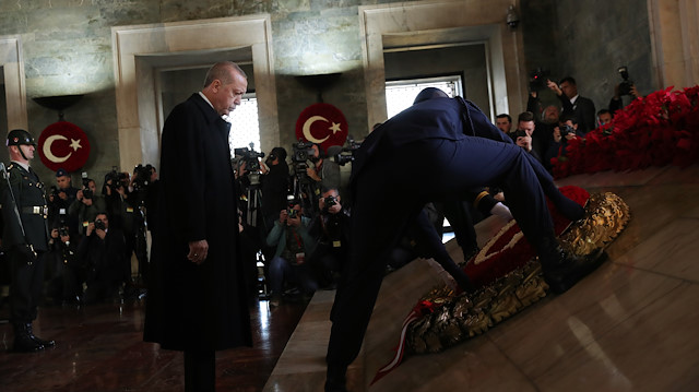 Büyük Önder Atatürk'ü saygıyla anıyoruz: Devlet erkanı Anıtkabir'i ziyaret etti